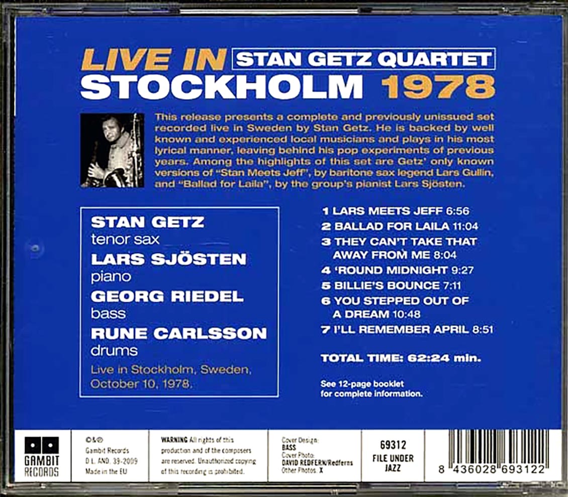 The Stan Getz Quartet - Live In Stockholm 1978