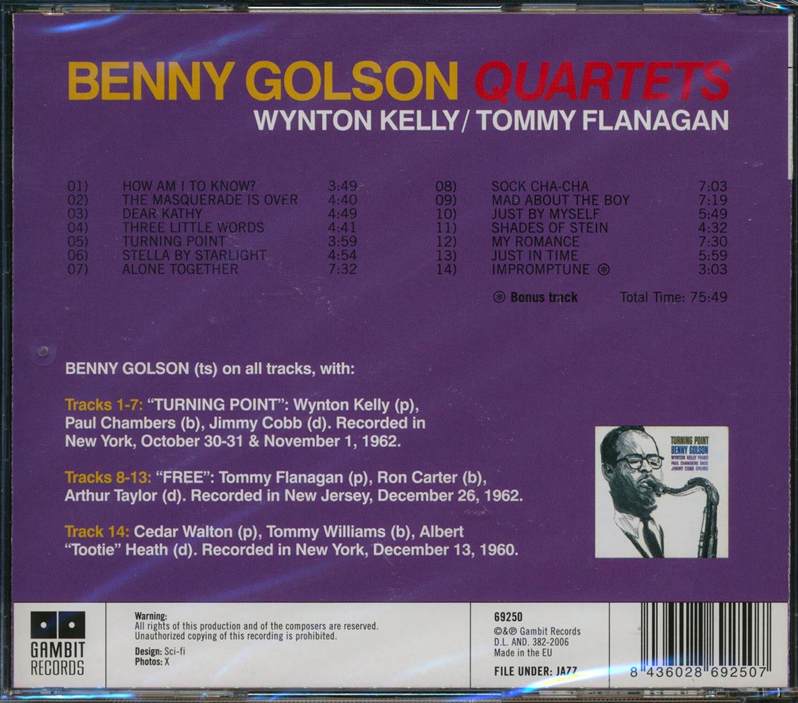 Benny Golson Quartet, Wynton Kelly, Tommy Flangan - Quartets