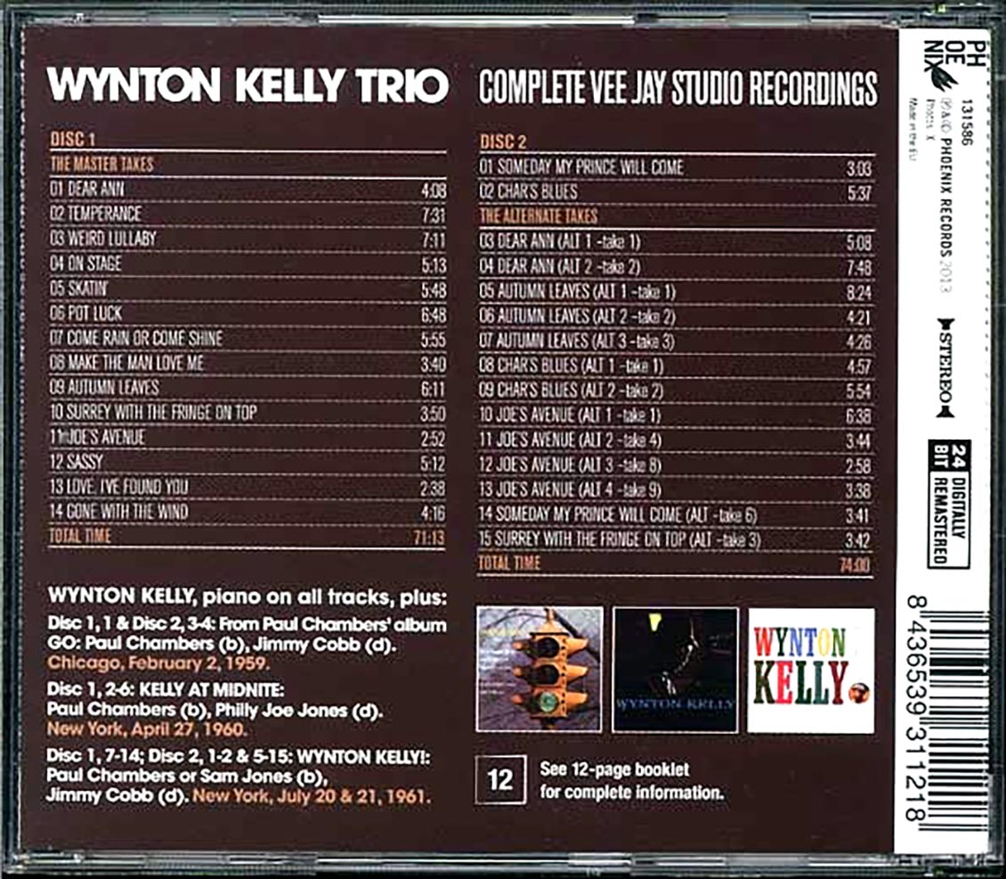 The Wynton Kelly Trio - Complete Vee Jay Studio Recordings (2xCD)