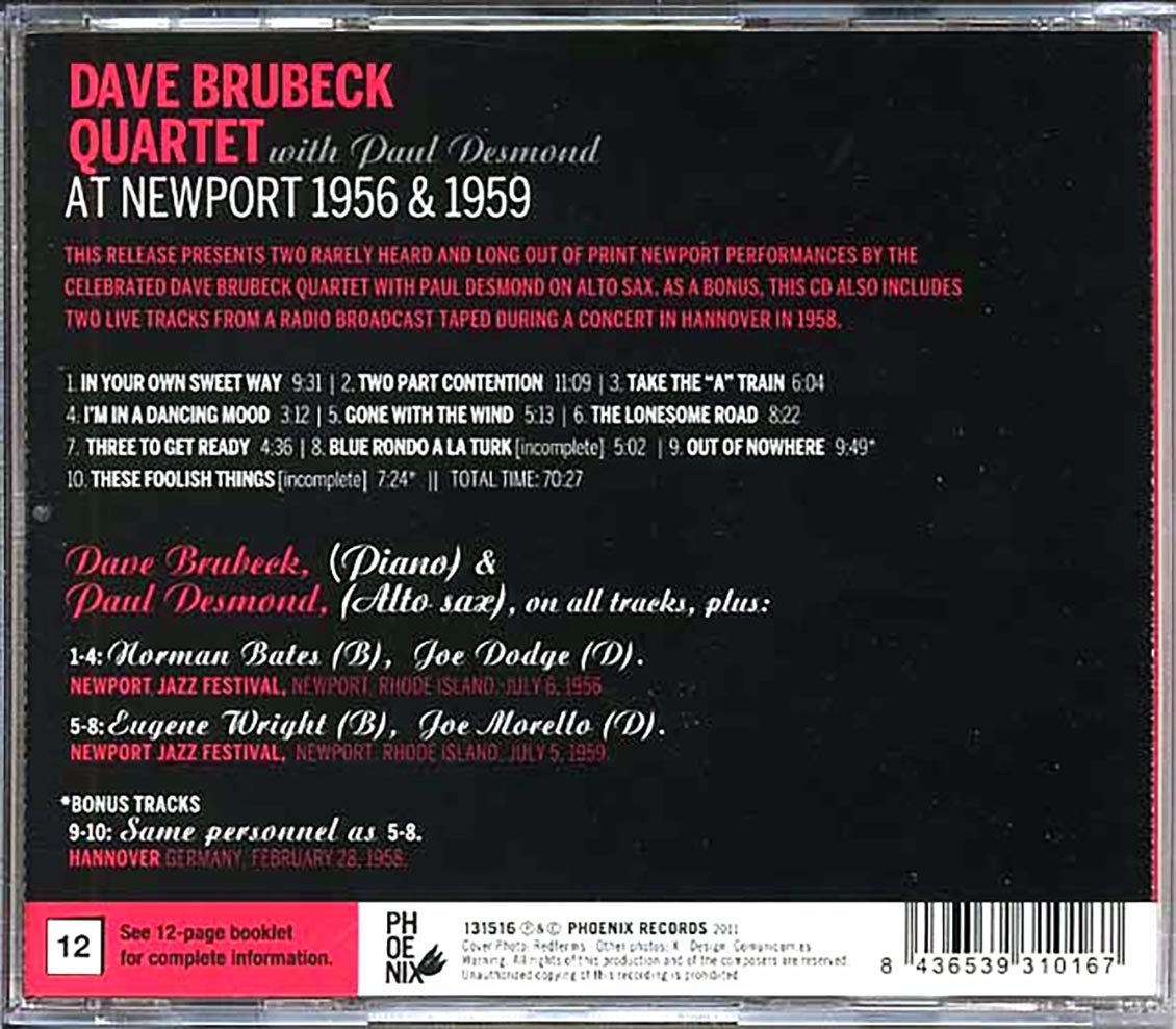 The Dave Brubeck Quartet - At Newport 1956 & 1959