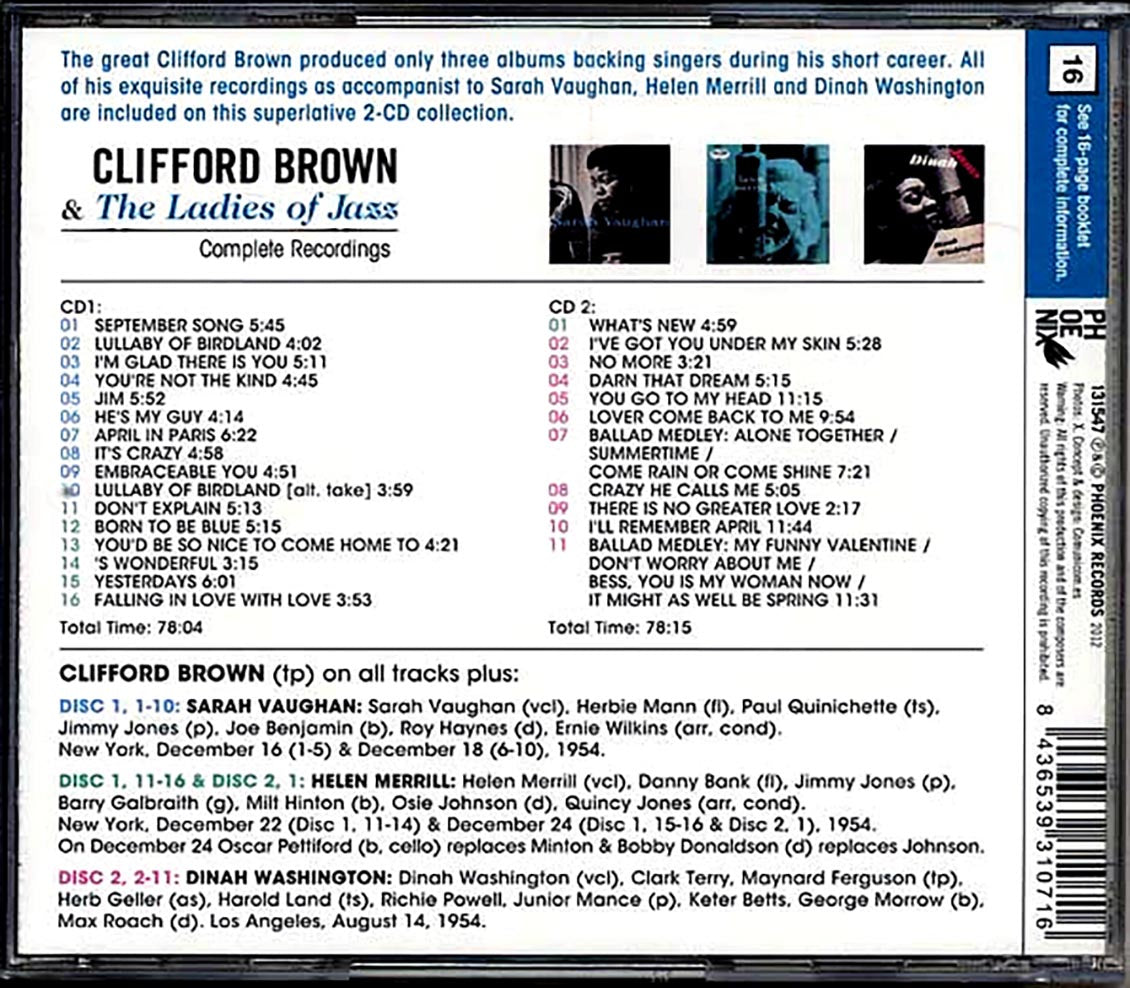 Clifford Brown & The Ladies Of Jazz - Complete Recordings (3 albums on 2 CDs) (27 tracks) (2xCD) (incl. 16-page booklet)