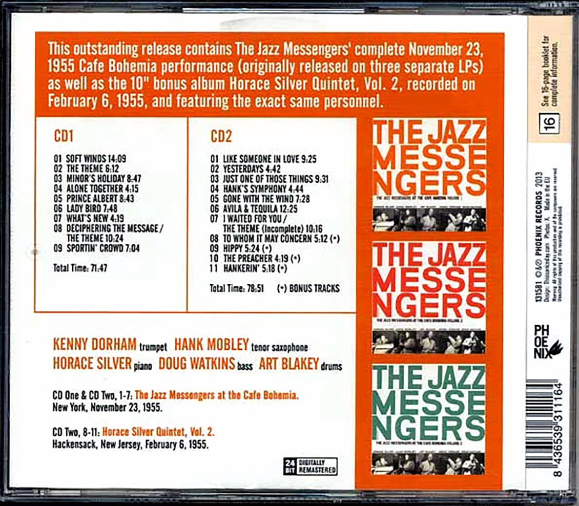 The Jazz Messengers - The Complete Jazz Messengers - At The Cafe Bohemia (2xCD)