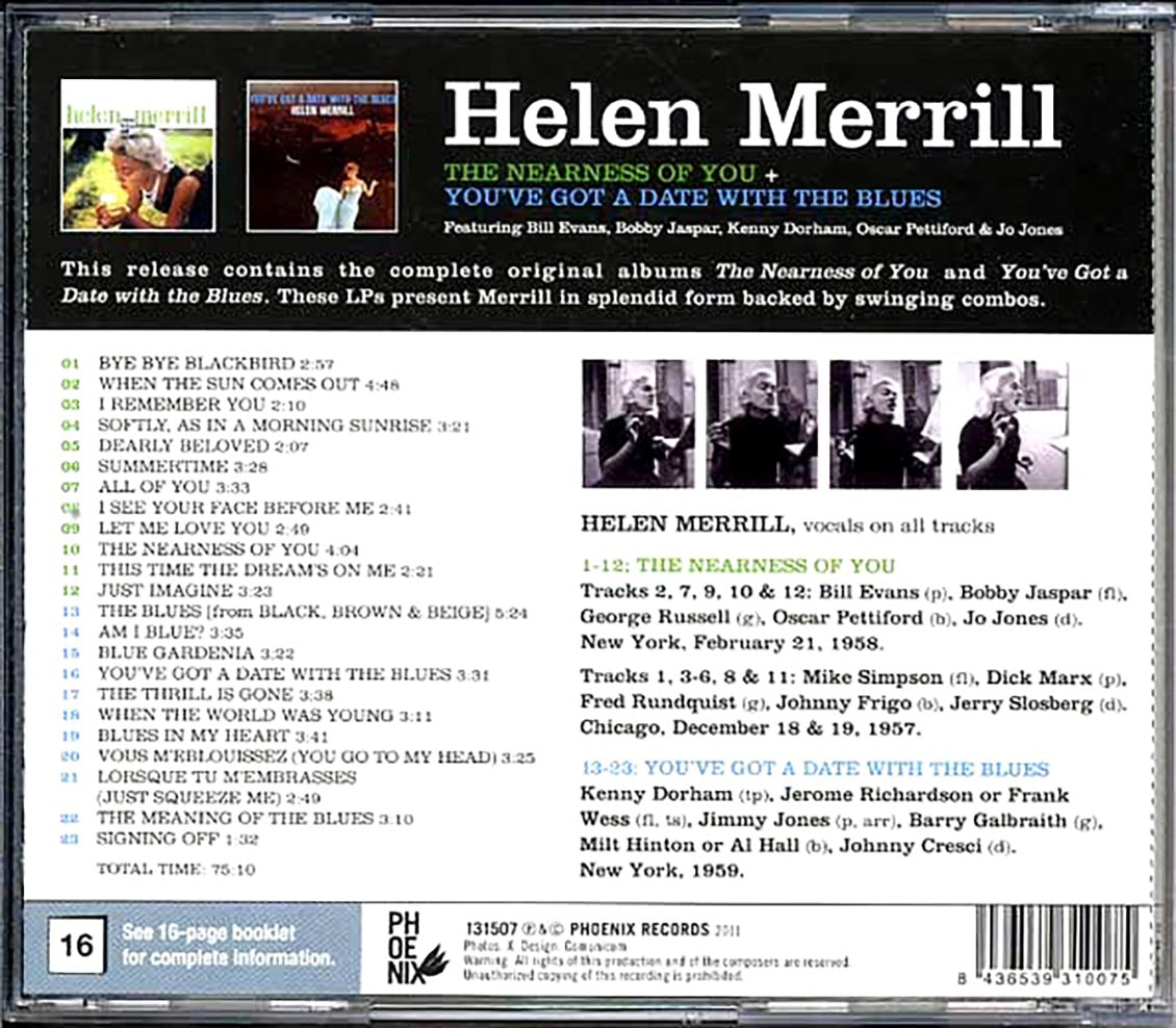 Helen Merrill - The Nearness Of You + You've Got A Date With The Blues