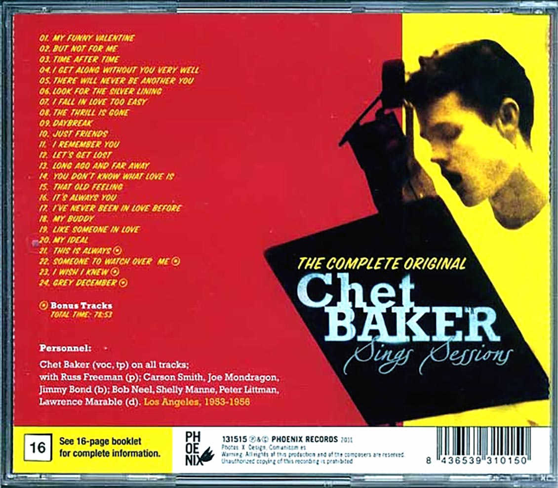 Chet Baker - The Complete Original Chet Baker Sings Sessions