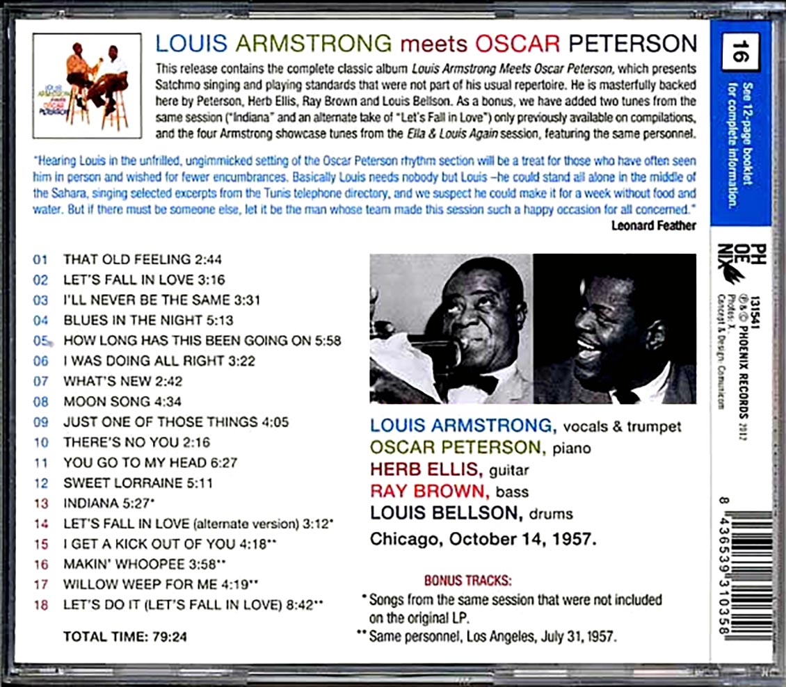 Louis Armstrong, Oscar Peterson - Louis Armstrong Meets Oscar Peterson