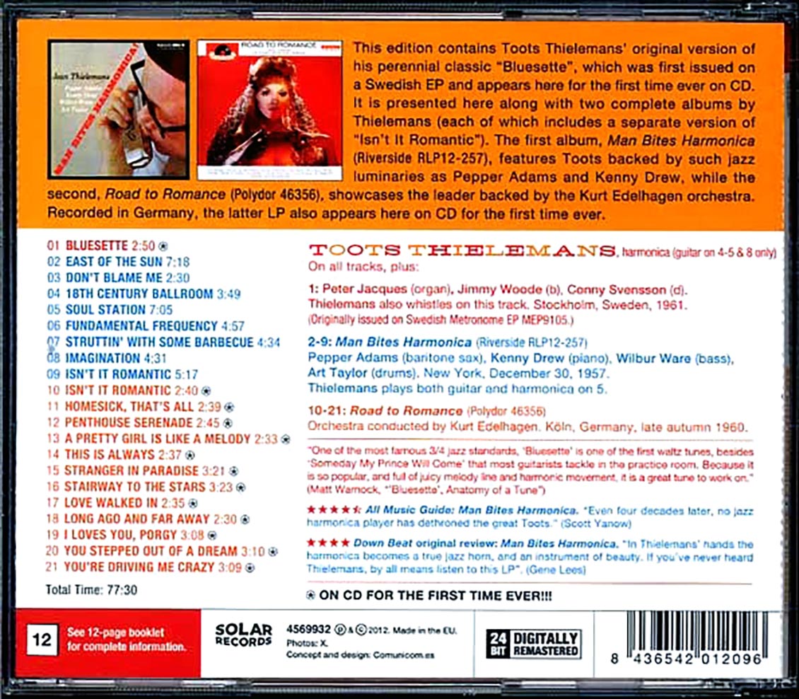 Toots Thielemans - Bluesette: Man Bites Harmonica + Road To Romance