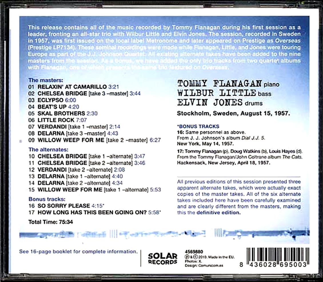 The Tommy Flanagan Trio - The Complete Overseas Session