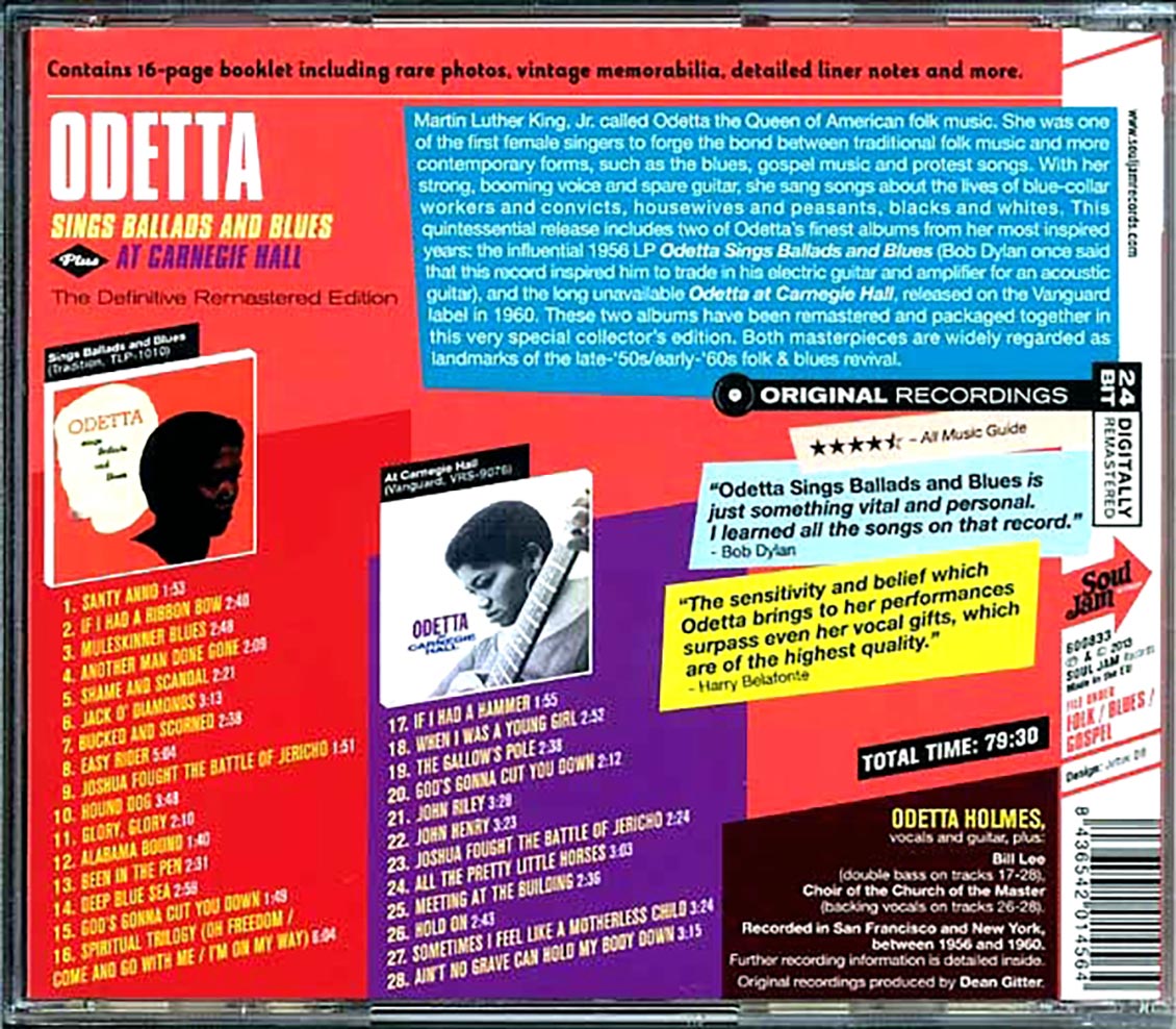 Odetta - Sings Ballads And Blues + At Carnegie Hall