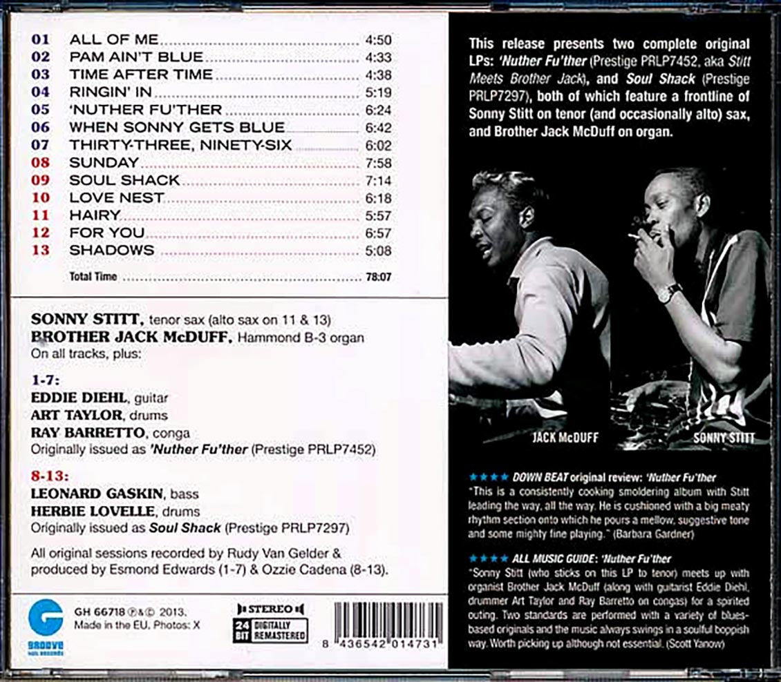 The Sonny Stitt & Brother Jack McDuff Quintet - 'Nuther Fu'ther + Soul Shack