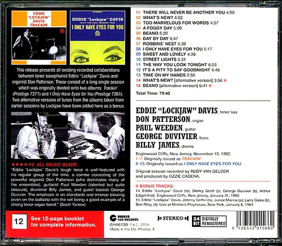 The Eddie Lockjaw Davis & Don Patterson Quintet - Complete Recordings: Trackin' + I Only Have Eyes For You