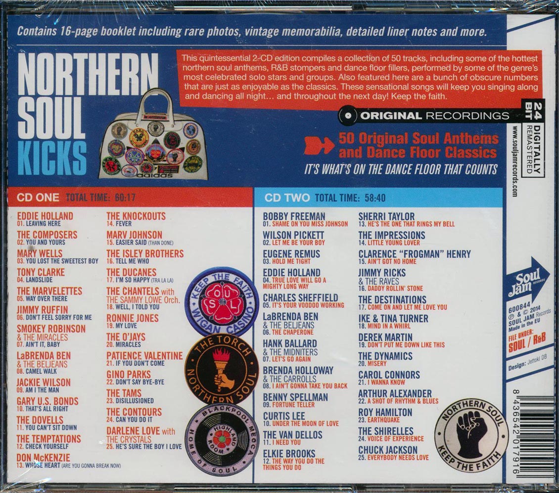 Various - Northern Soul Kicks: 50 Original Soul Anthems And Dance Floor Classics (2xCD)