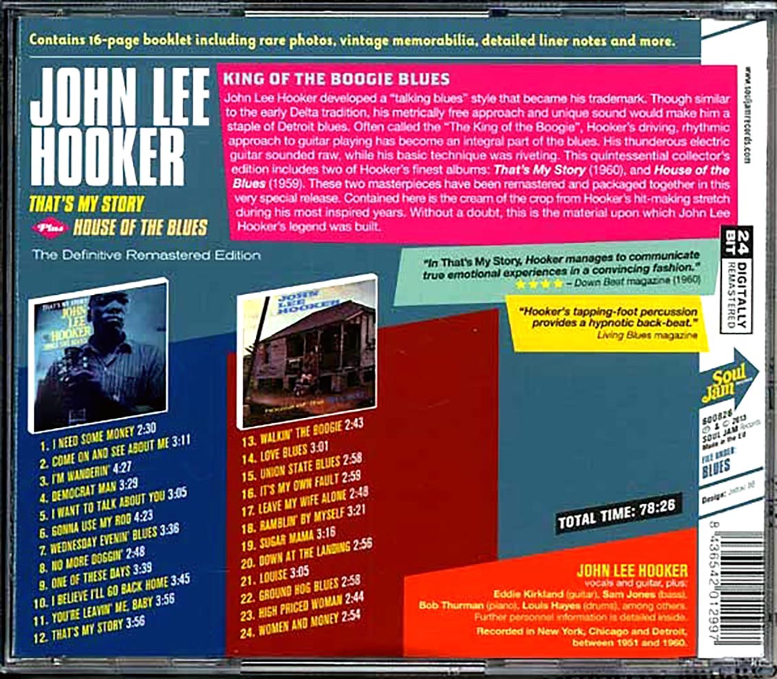 John Lee Hooker - That's My Story + House Of The Blues