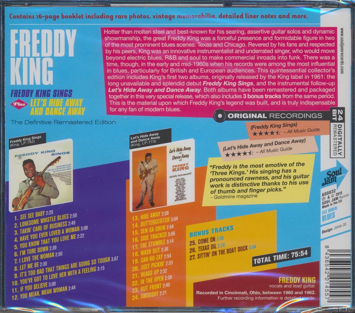 Freddy King - Freddy King Sings + Let's Hide Away And Dance Away (27 tracks)