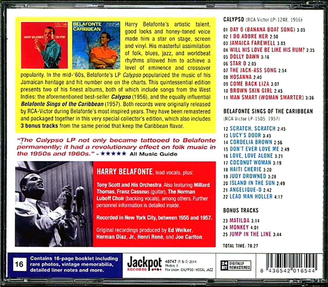 Harry Belafonte - Calypso + Belafonte Sings Of The Caribbean