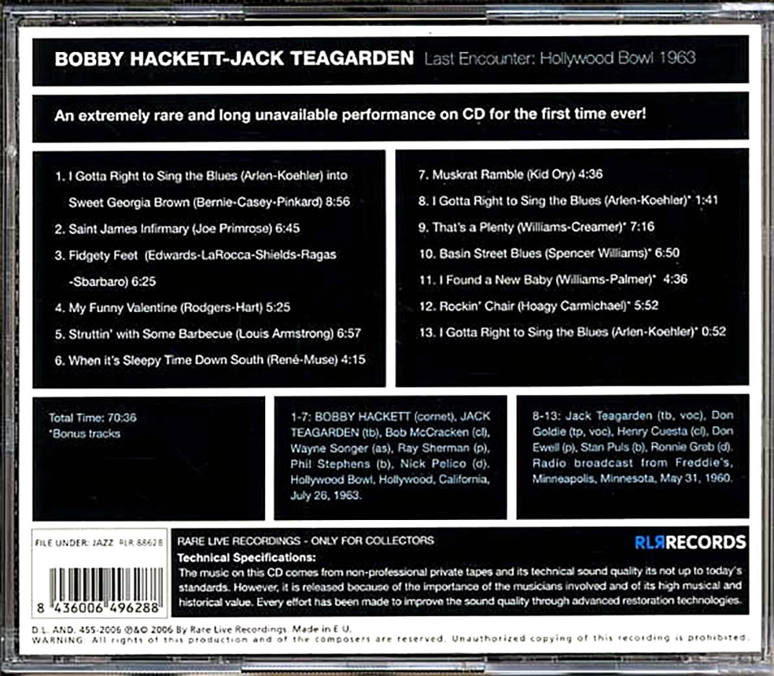 Bobby Hackett, Jack Teagarden - Last Encounter: Hollywood Bowl 1963