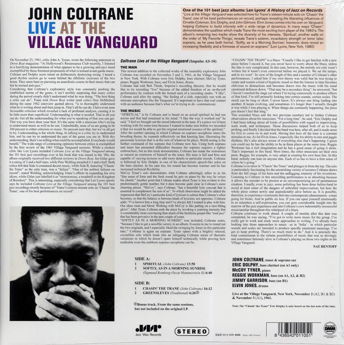 John Coltrane - Live At The Village Vanguard (+bonus track) (ltd. ed.) (180g) (remastered)