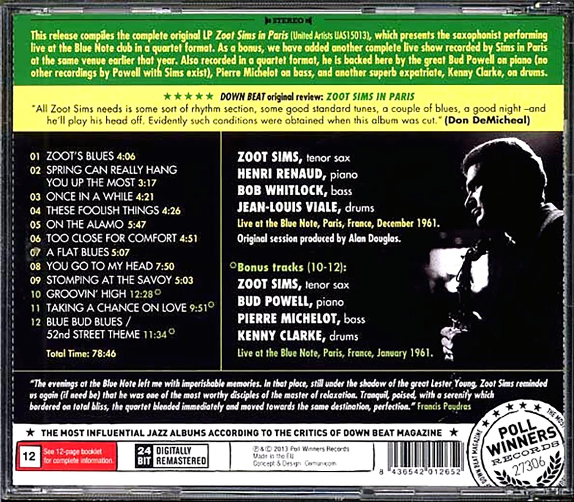 The Zoot Sims Quartet - In Paris