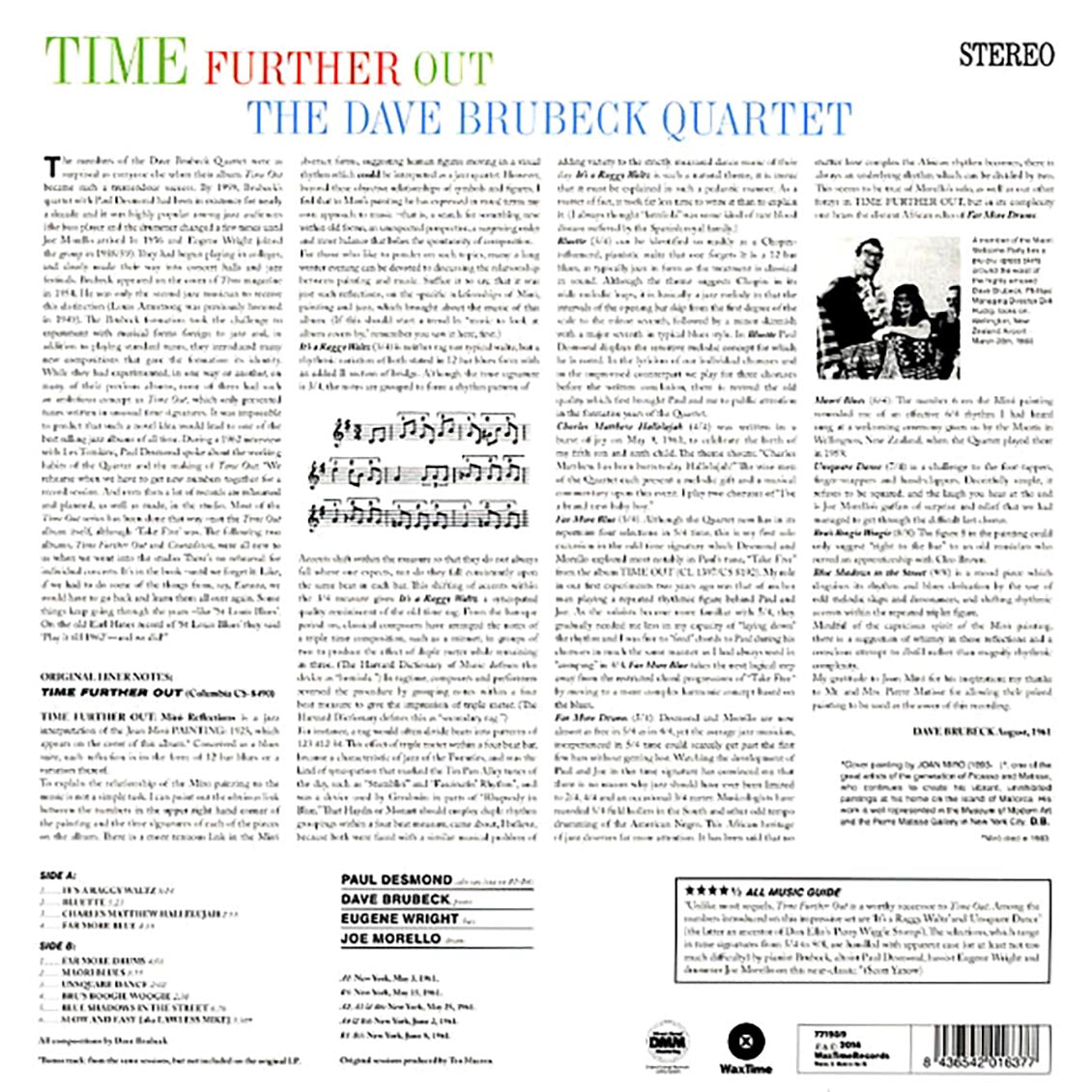 The Dave Brubeck Quartet - Time Further Out (incl. mp3) (180g)
