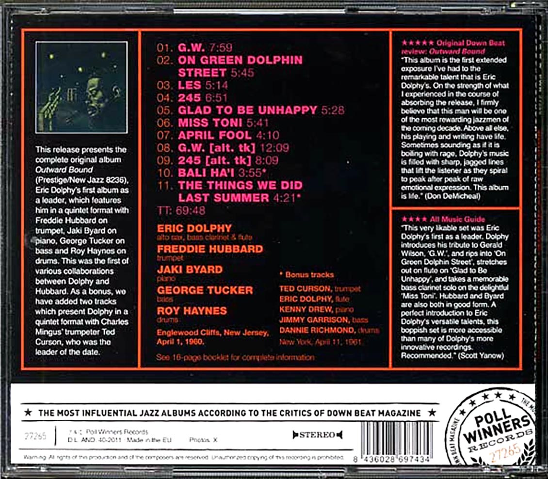 The Eric Dolphy Quintet - Outward Bound