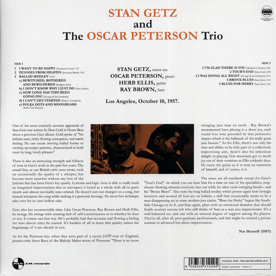 Stan Getz & The Oscar Peterson Trio - Stan Getz & The Oscar Peterson Trio (180g)