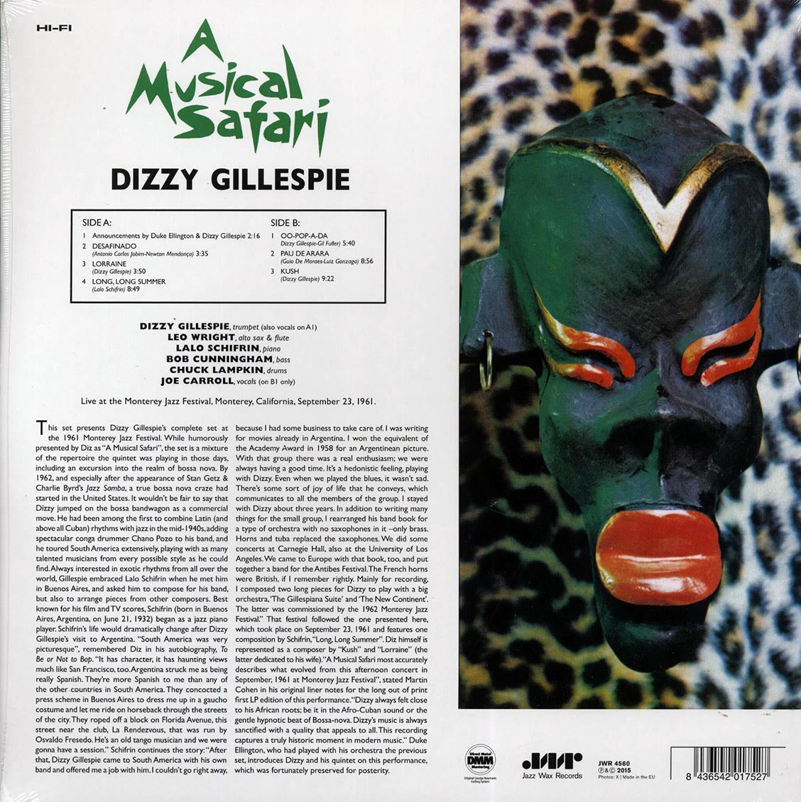 The Dizzy Gillespie Quintet - A Musical Safari: Live At The 1961 Monterey Jazz Festival (incl. mp3) (180g)