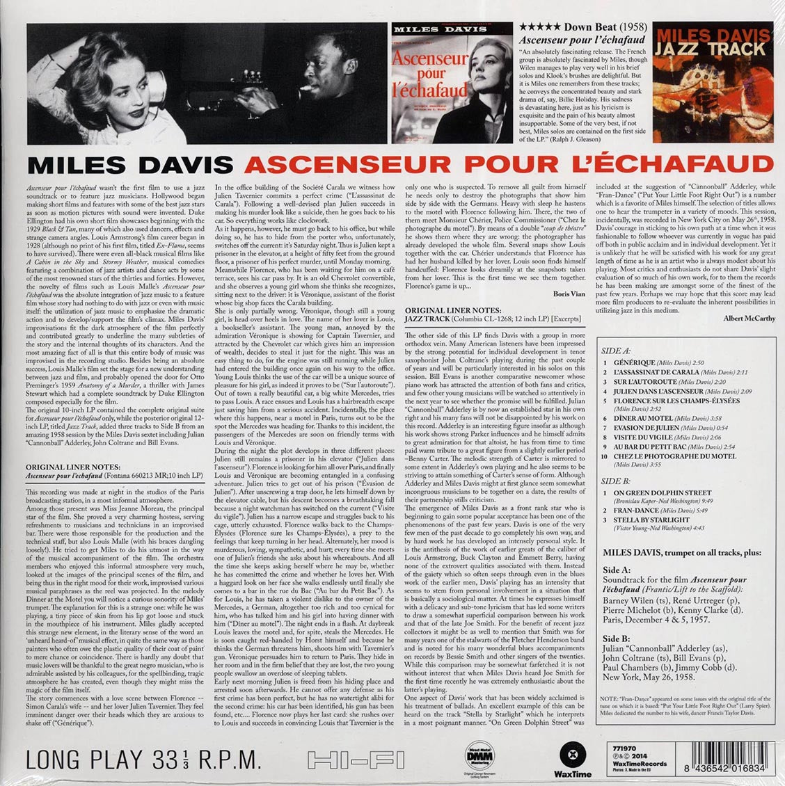 Miles Davis - Ascenseur Pour L'Echafaud (incl. mp3) (180g)