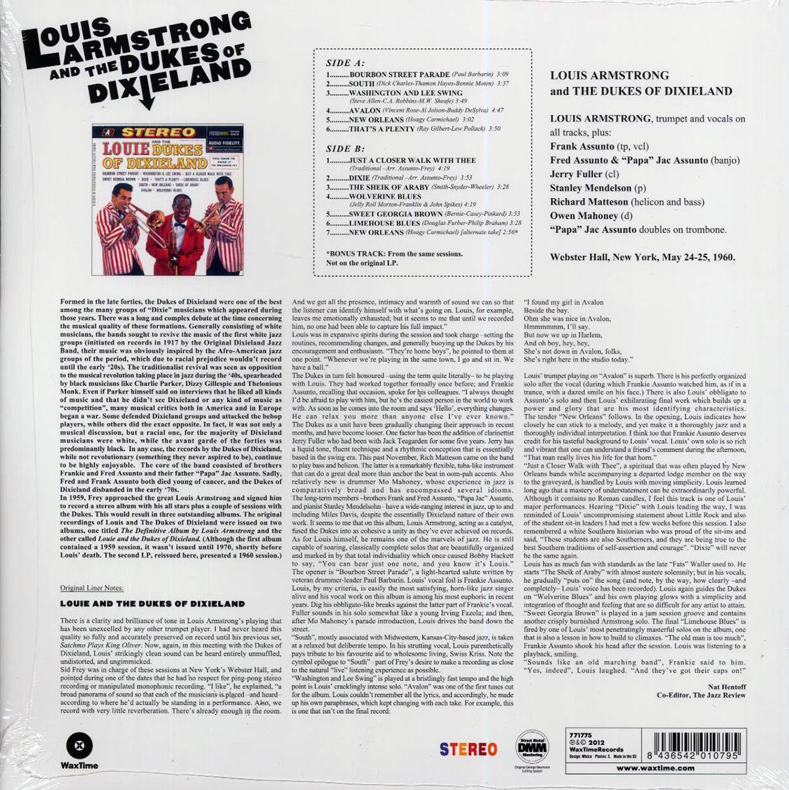 Louis Armstrong & The Dukes Of Dixieland - Louis Armstrong & The Dukes Of Dixieland (+bonus track) (ltd. ed.) (180g) (remastered)