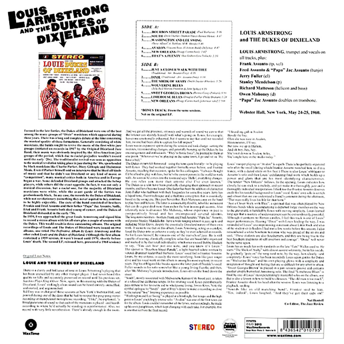 Louis Armstrong & The Dukes Of Dixieland - Louis Armstrong & The Dukes Of Dixieland (180g)