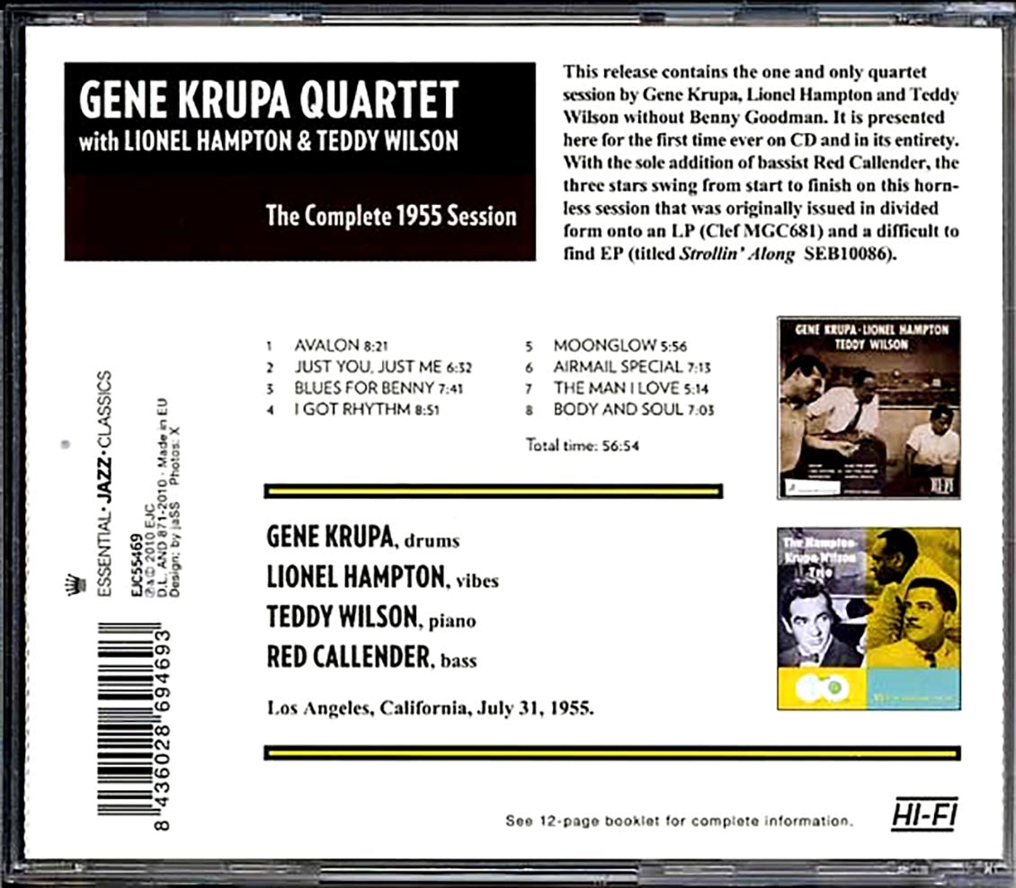 Gene Krupa Quartet, Lionel Hampton, Teddy Wilson - The Complete 1955 Session