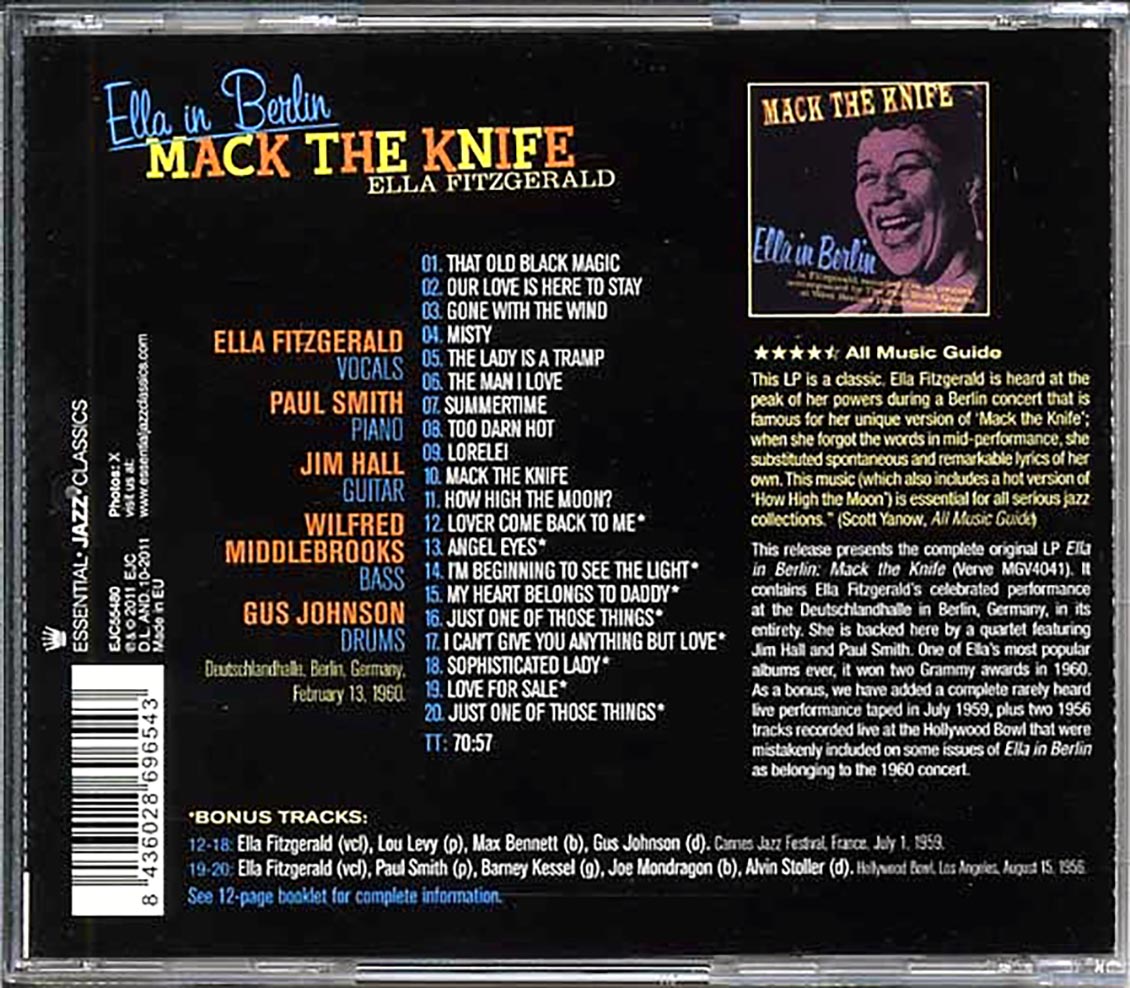 Ella Fitzgerald - Ella In Berlin: Mack The Knife