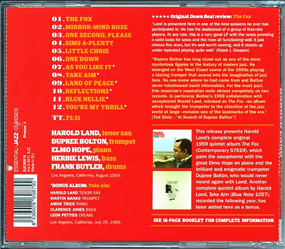 Harold Land - The Fox + Take Aim