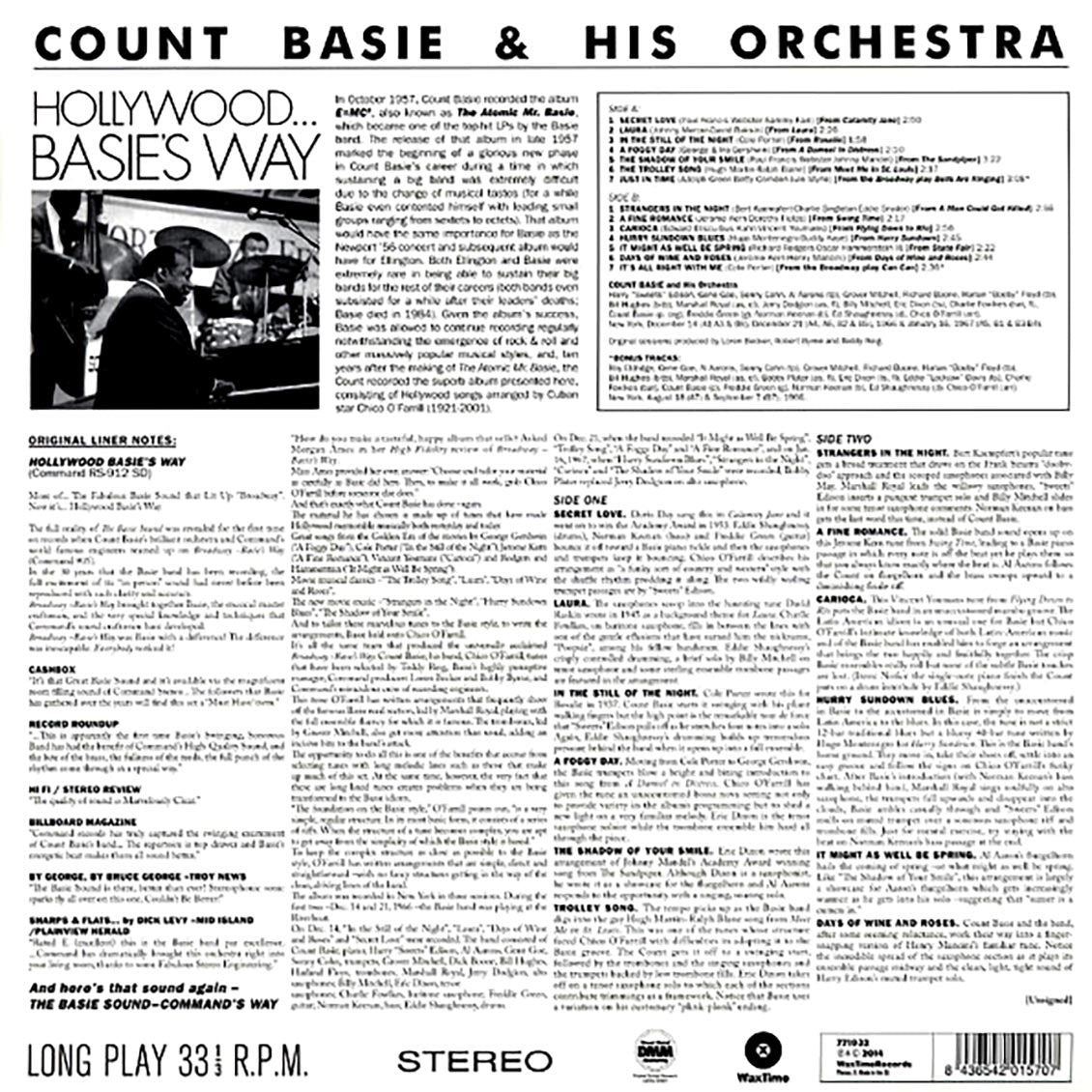 Count Basie & His Orchestra - Hollywood, Basie's Way (incl. mp3) (180g)