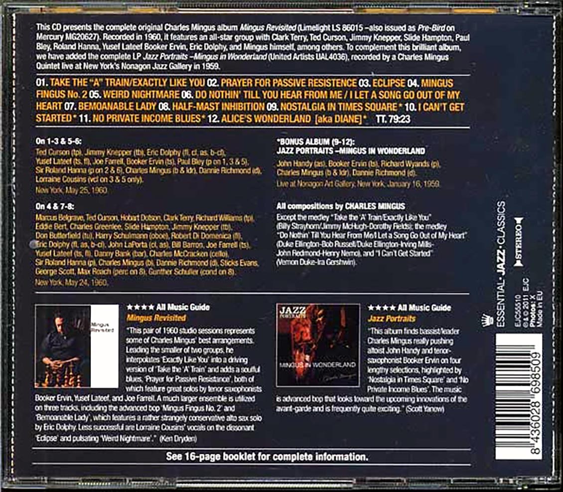 Charles Mingus - Mingus Revisited + Jazz Portraits: Mingus In Wonderland
