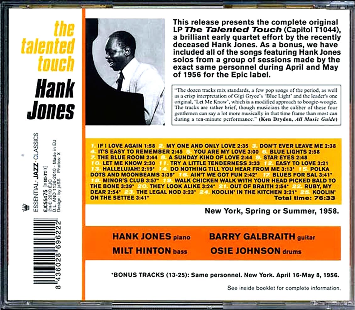 Hank Jones - The Talented Touch