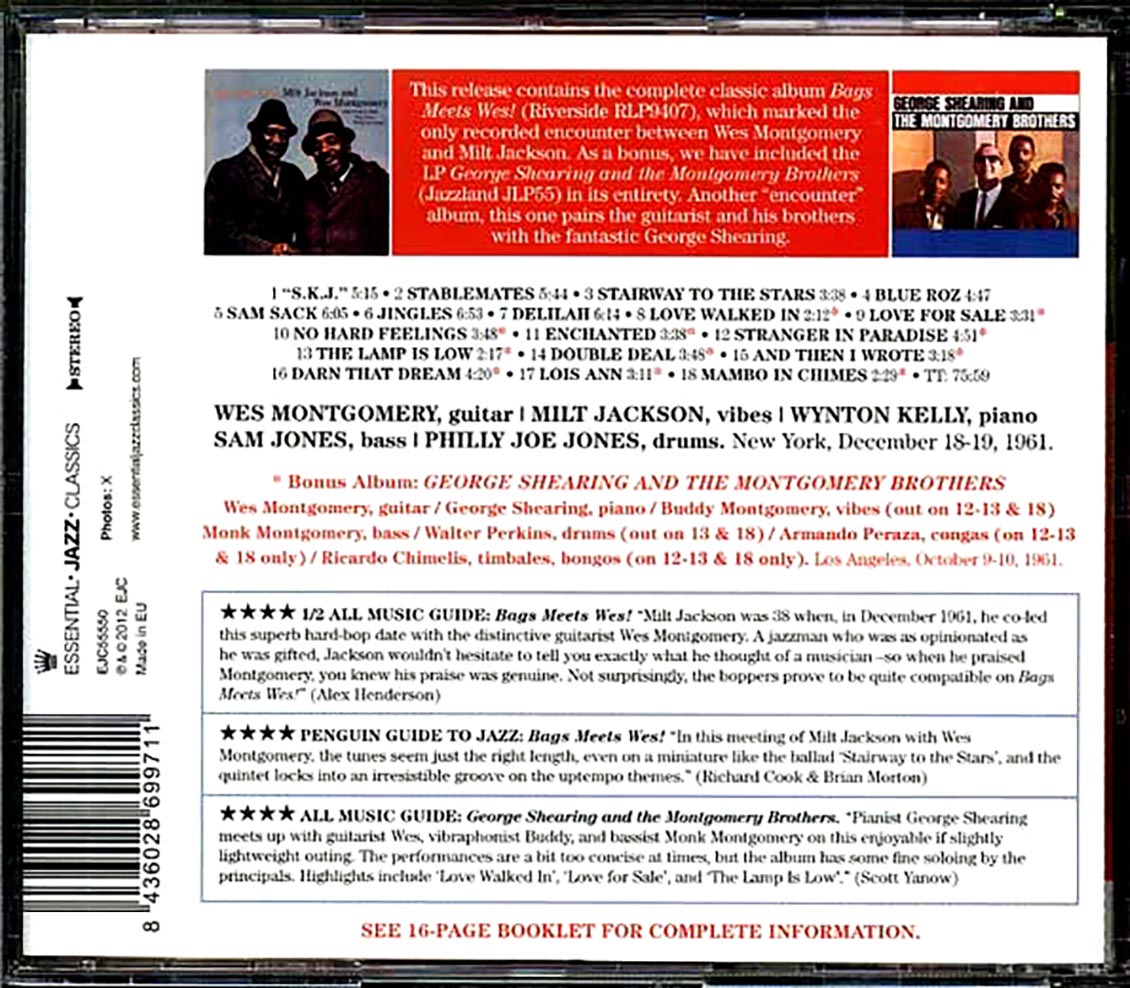 Wes Montgomery, Milt Jackson - Bags Meets Wes! + George Shearing & The Montgomery Brothers