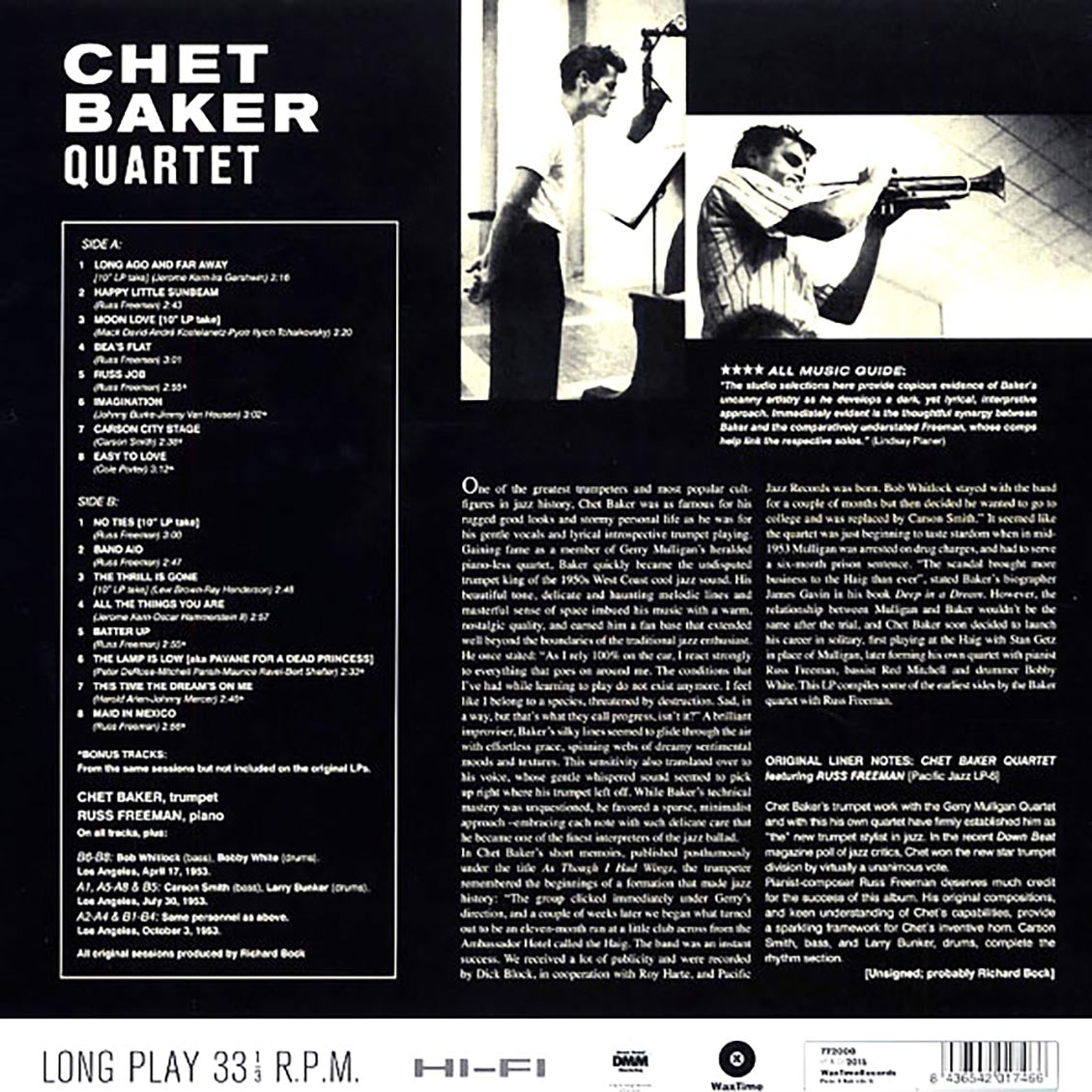 Chet Baker Quartet, Russ Freeman - Chet Baker Quartet Featuring Russ Freeman (incl. mp3) (180g)
