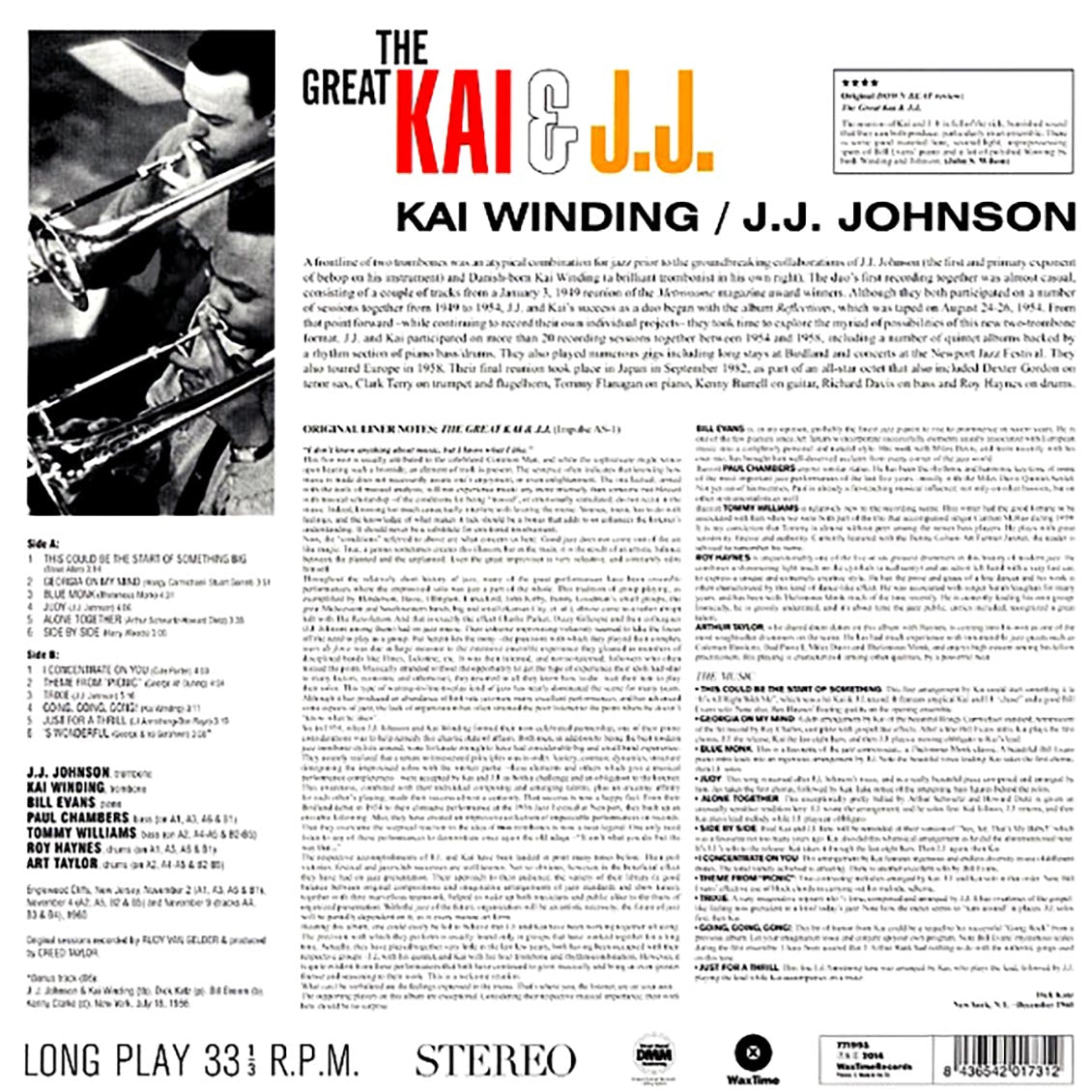 Kai Winding, JJ Johnson - The Great Kai & JJ (incl. mp3) (180g)