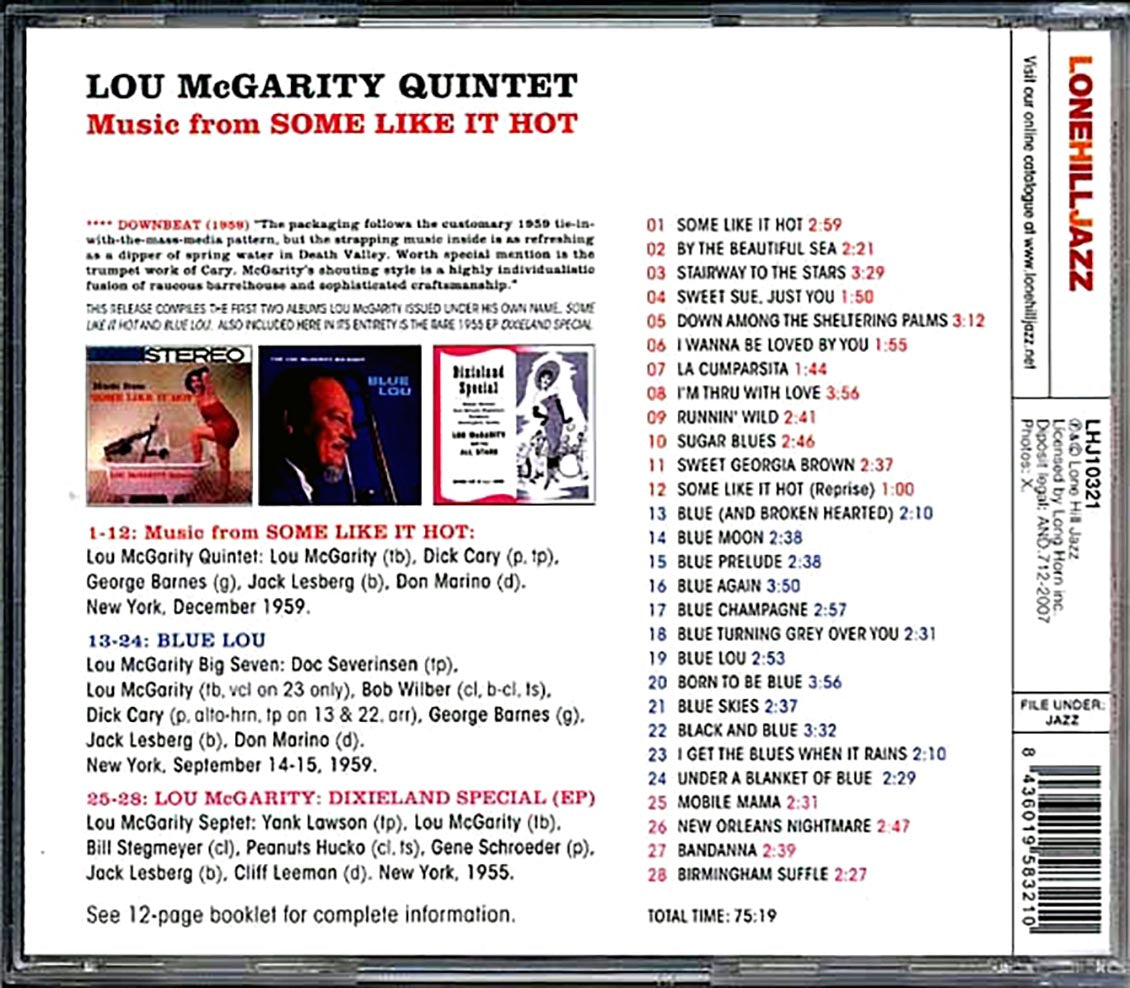The Lou McGarity Quintet - Music From Some Like It Hot