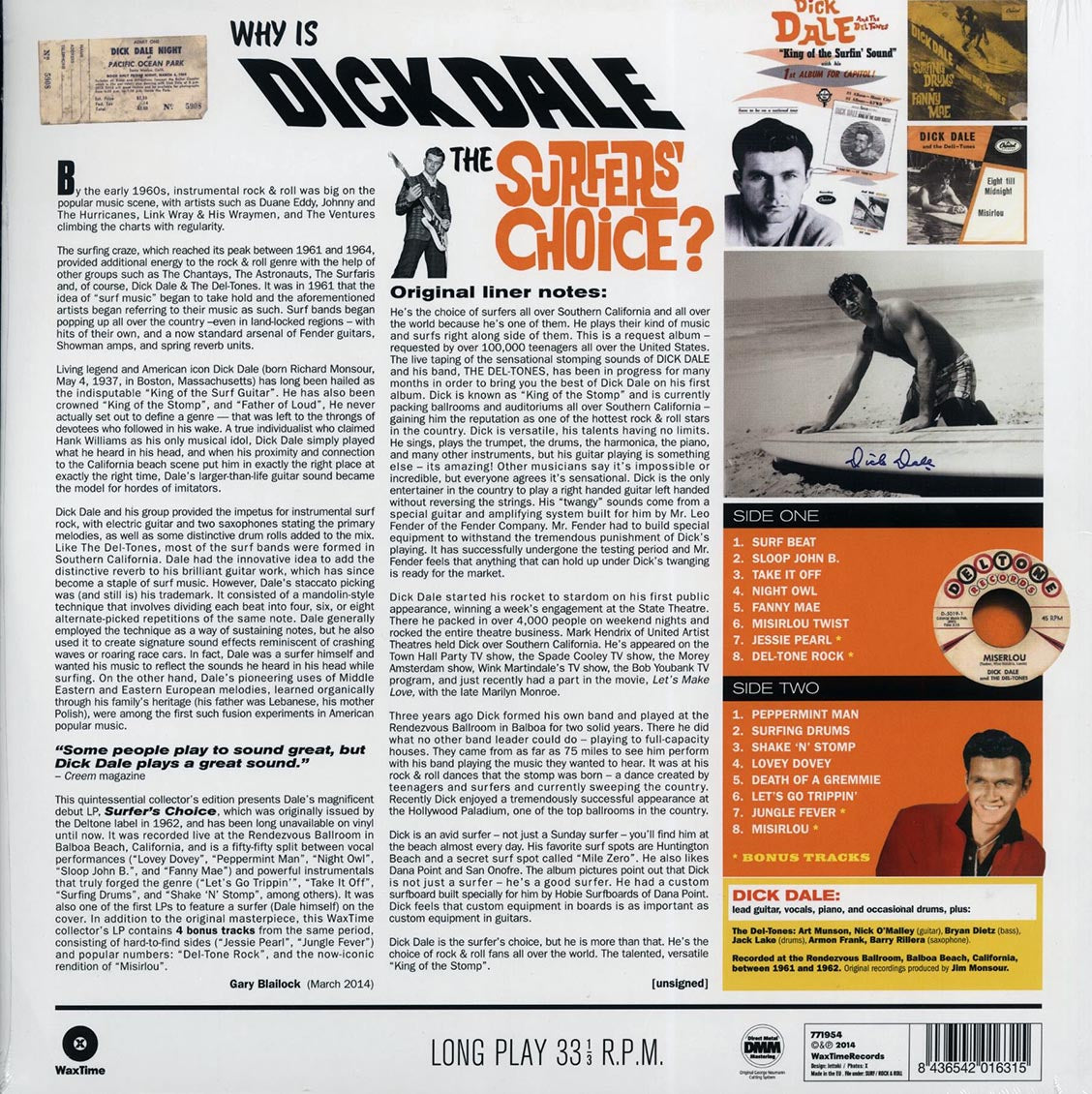 Dick Dale & His Del-tones - Surfer's Choice (incl. mp3) (180g)