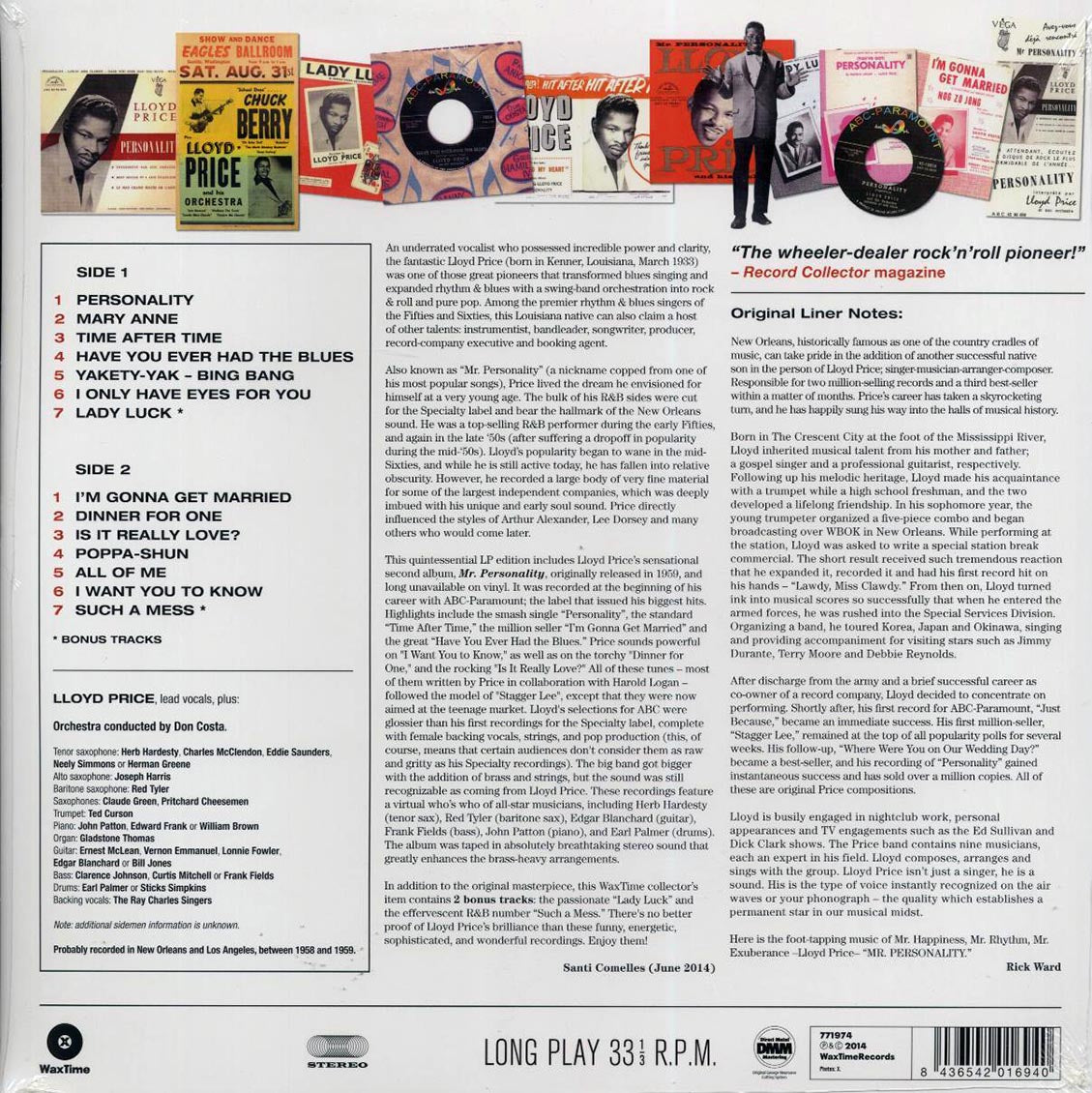 Lloyd Price - Mr. Personality (+2 bonus tracks) (ltd. ed.) (180g)