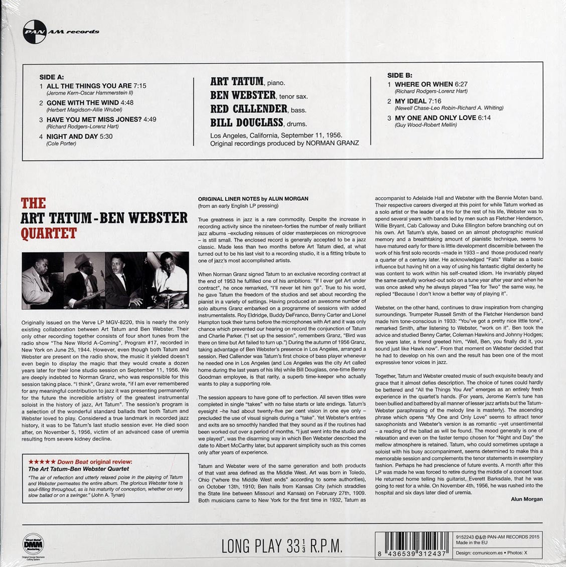 The Art Tatum & Ben Webster Quartet - The Art Tatum & Ben Webster Quartet (incl. mp3) (180g)
