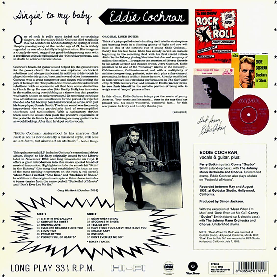 Eddie Cochran - Singin' To My Baby (incl. mp3) (180g)