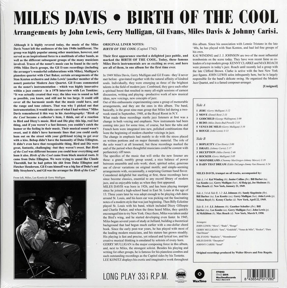 Miles Davis - Birth Of The Cool (incl. mp3) (180g)