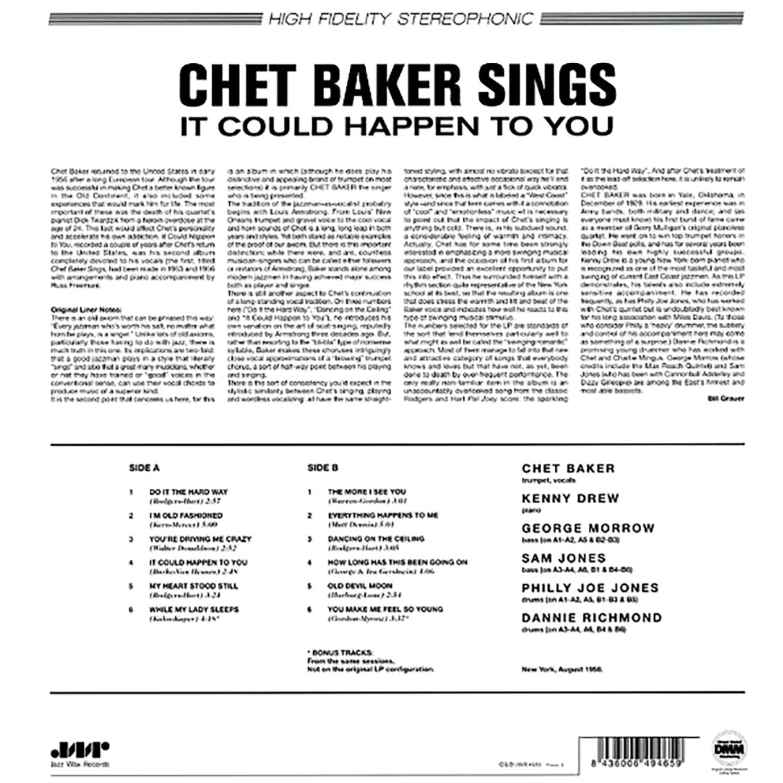 Chet Baker - Sings It Could Happen To You (180g)