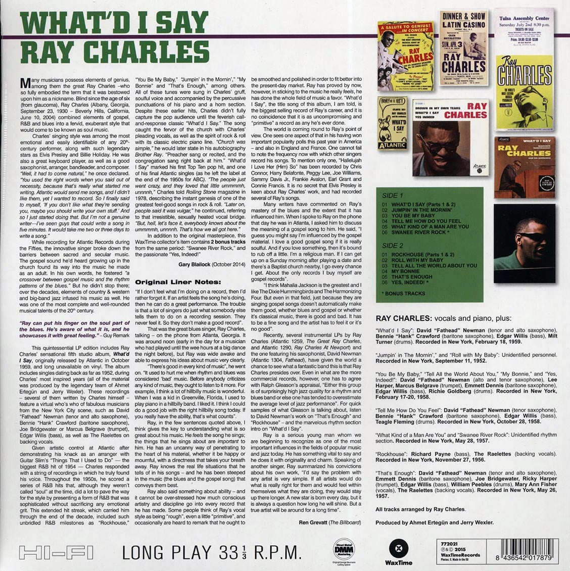 Ray Charles - What'd I Say (incl. mp3) (180g)