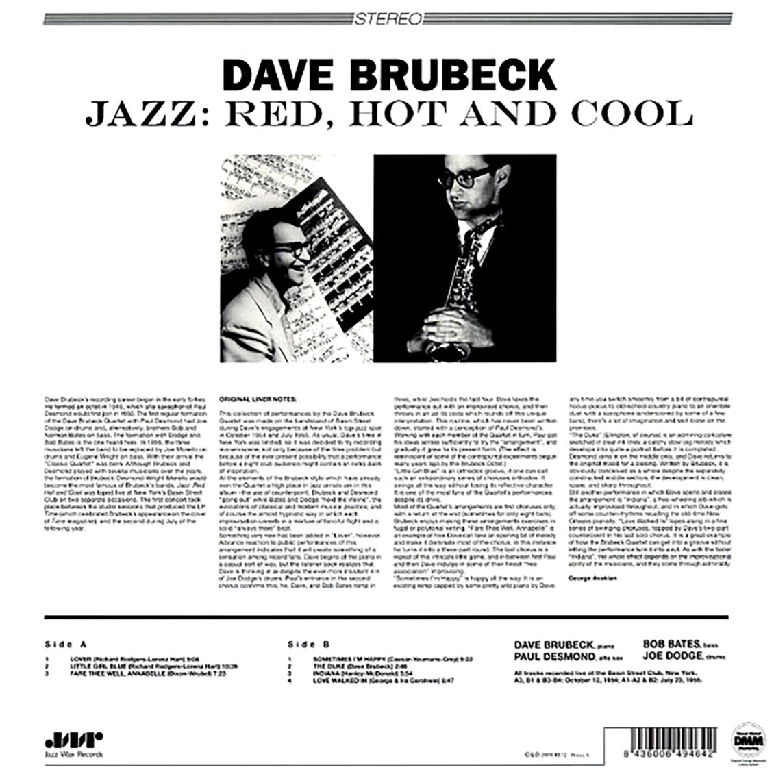 The Dave Brubeck Quartet - Jazz Red Hot And Cool (180g)