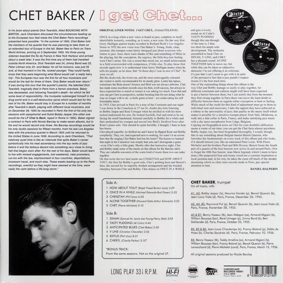 Chet Baker, Bobby Jaspar - I Get Chet (ltd. ed.) (180g)