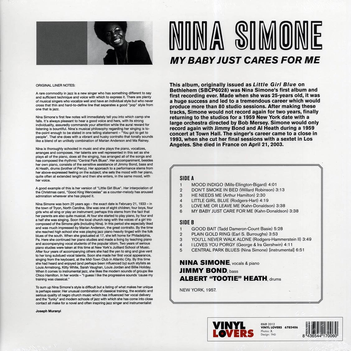 Nina Simone - My Baby Just Cares For Me (180g)