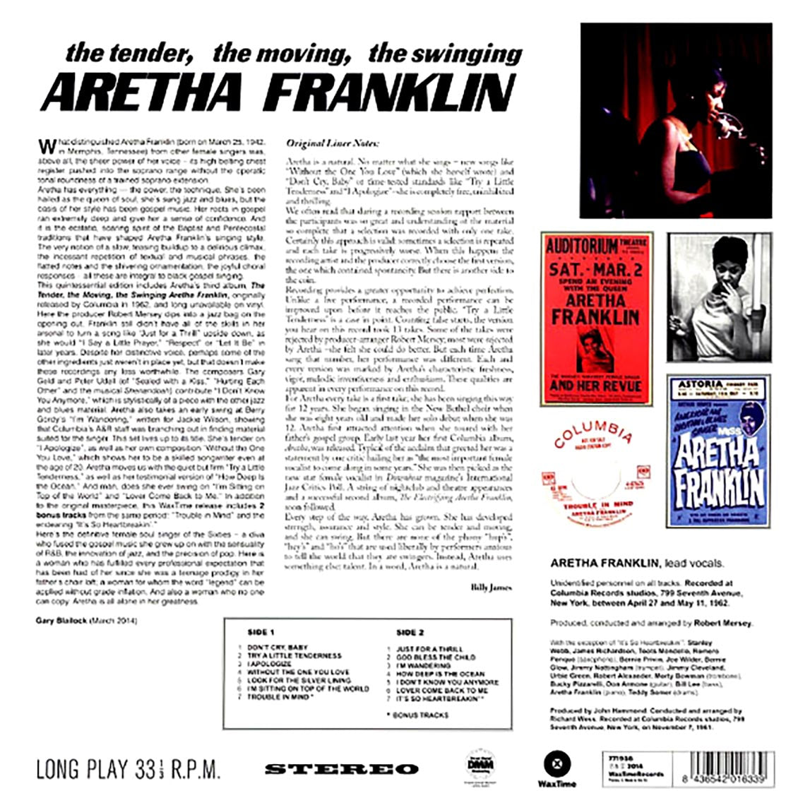 Aretha Franklin - The Tender, The Moving, The Swinging (incl. mp3) (180g)
