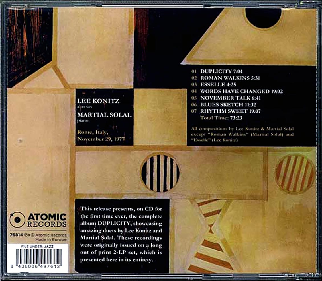 Lee Konitz, Martial Solal - Duplicity